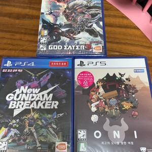 PS4/PS5 미개봉 3종 세트 (택포) 갓이터3, 오니,뉴건담