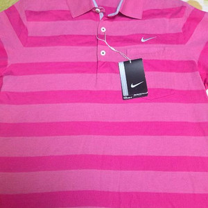 나이키 골프 핑크스트라이프 반팔티
