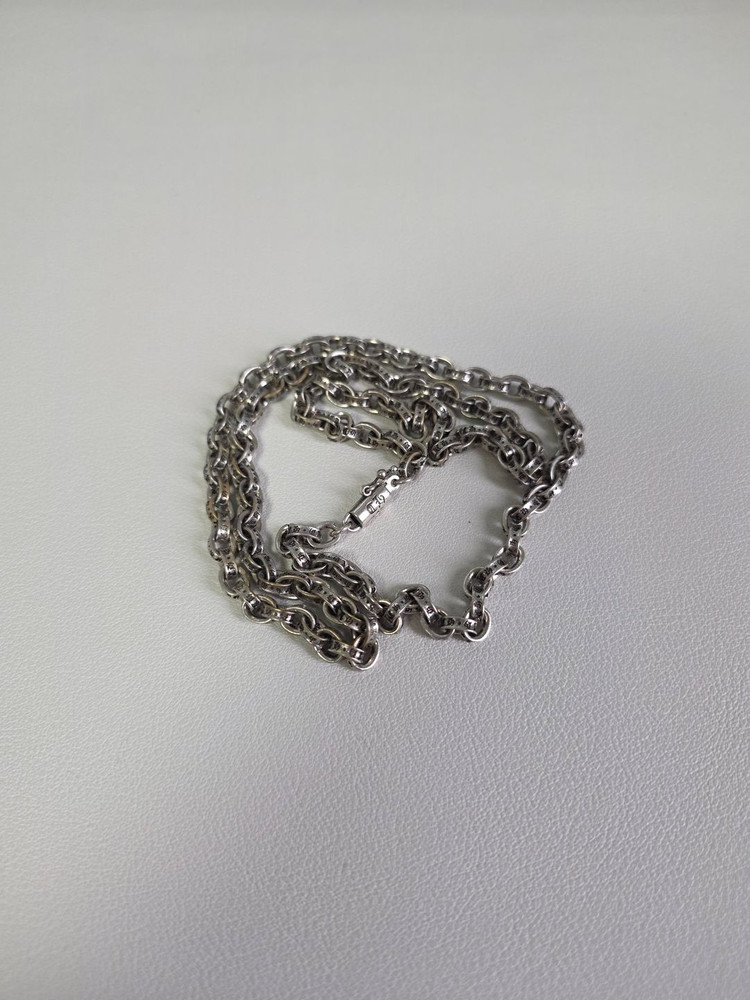 크롬하츠 925 실버 체인 목걸이 A급--3