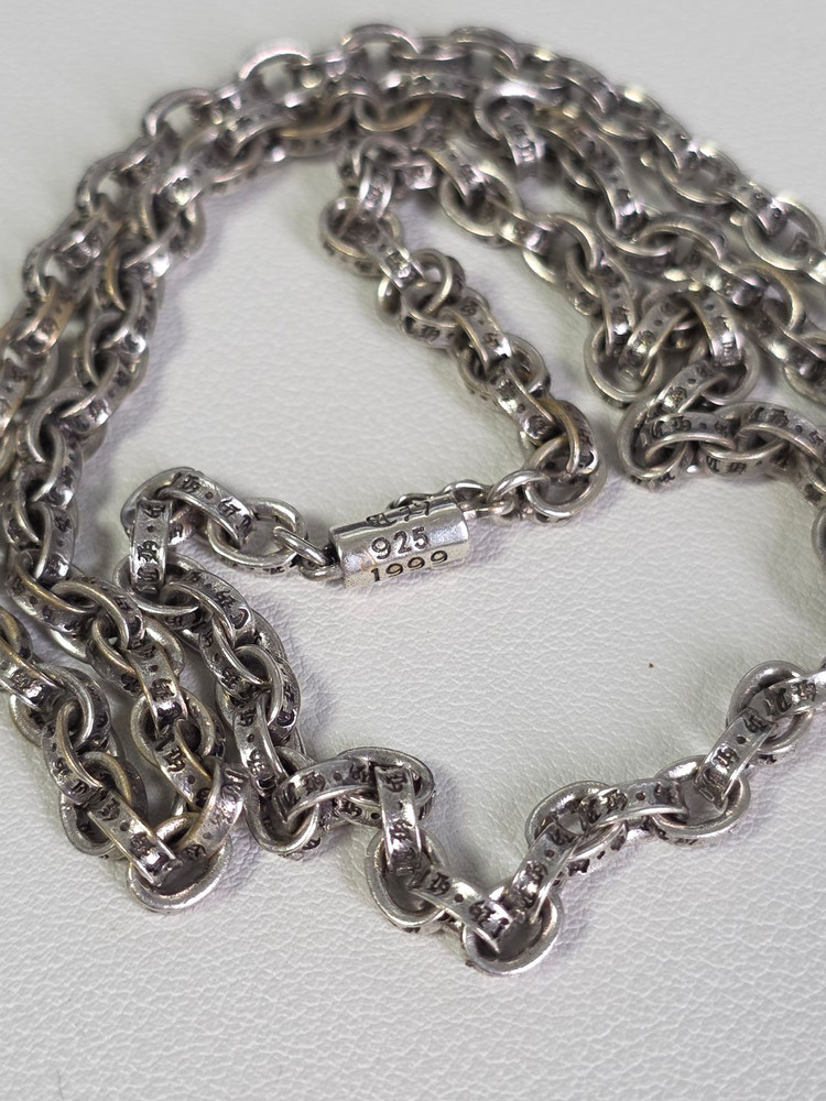 크롬하츠 925 실버 체인 목걸이 A급--2