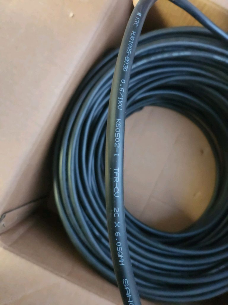 전선 TFR-CV 6SQ 2C 전기선 2선 이미지