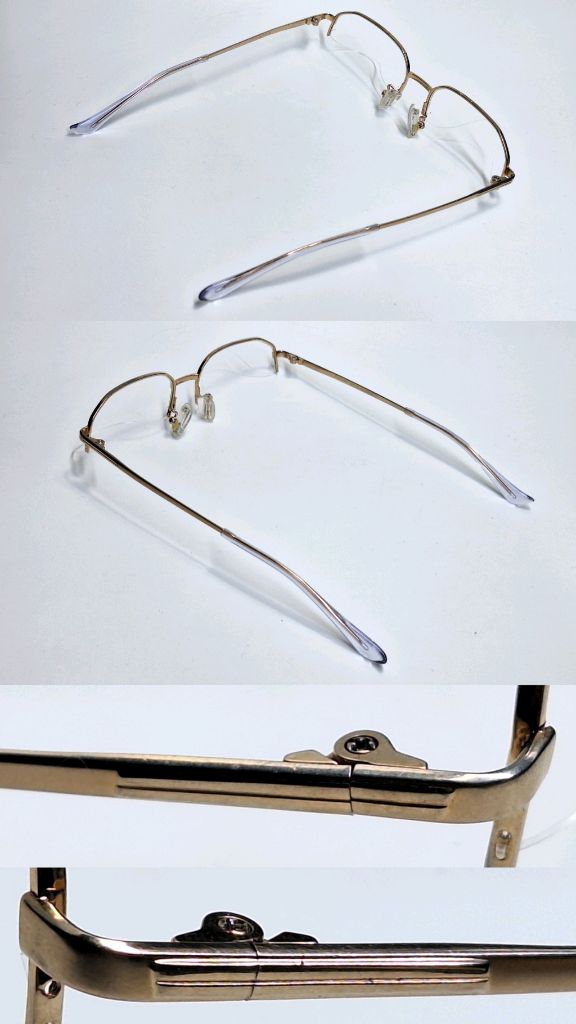 90s 일본 빈티지 펜탁스 pentax 3073 티타늄 반무테 안경테 일제 수입 클래식 레트로 앤틱 패션 아이웨어--4