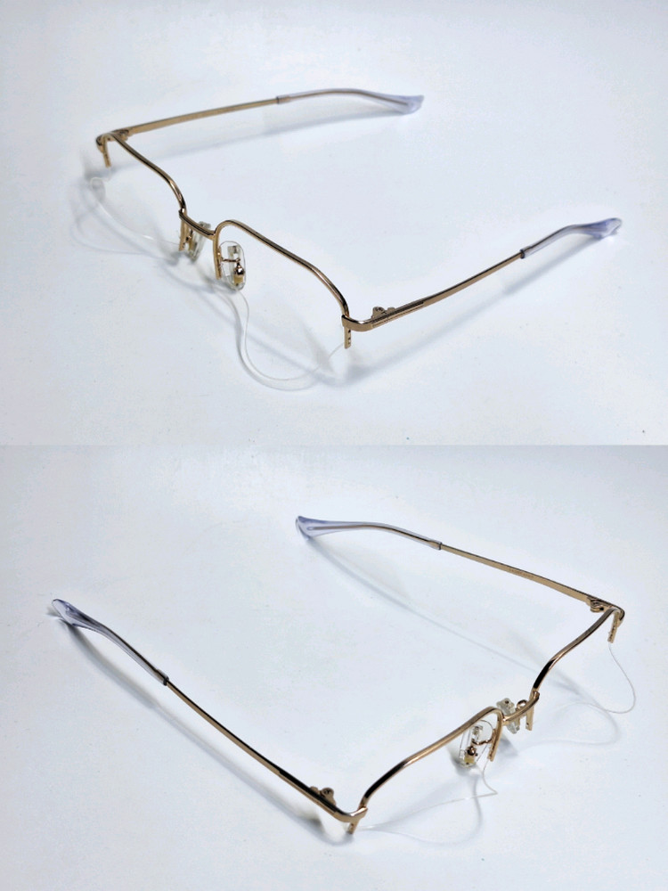 90s 일본 빈티지 펜탁스 pentax 3073 티타늄 반무테 안경테 일제 수입 클래식 레트로 앤틱 패션 아이웨어--5
