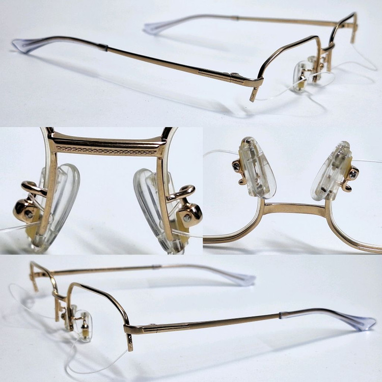90s 일본 빈티지 펜탁스 pentax 3073 티타늄 반무테 안경테 일제 수입 클래식 레트로 앤틱 패션 아이웨어--6