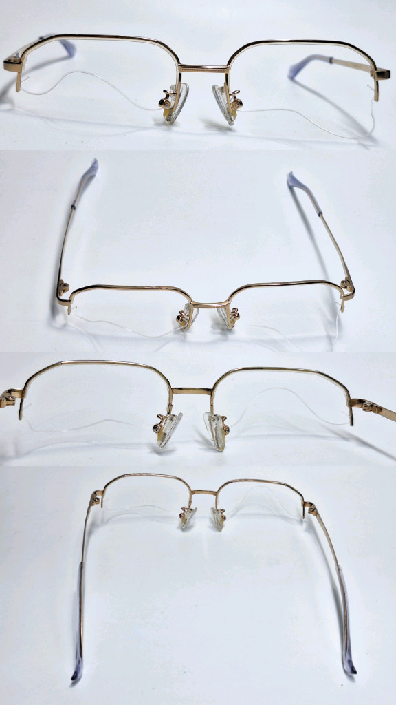 90s 일본 빈티지 펜탁스 pentax 3073 티타늄 반무테 안경테 일제 수입 클래식 레트로 앤틱 패션 아이웨어--7