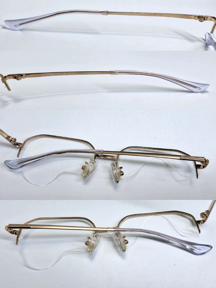 90s 일본 빈티지 펜탁스 pentax 3073 티타늄 반무테 안경테 일제 수입 클래식 레트로 앤틱 패션 아이웨어--8