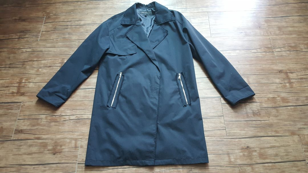 여성 55 66 트렌치코트 롱코트 롱쟈켓 점퍼 블랙 다크블루 리스트 이미지