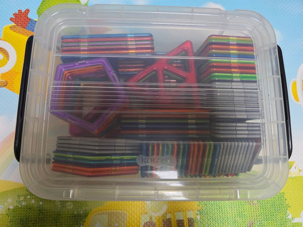 택포)맥포머스자석블럭170-180개+보관통--1