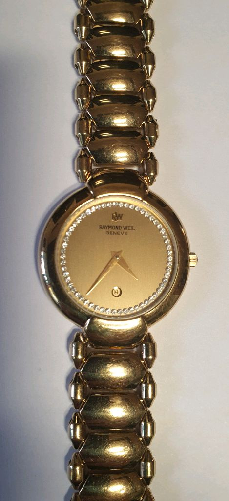 빈티지 스위스 레이몬드웨일 18K 금장 여성 시계 이미지