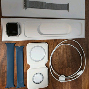 스마트워치 41mm 실버 스테인리스 스틸 gps