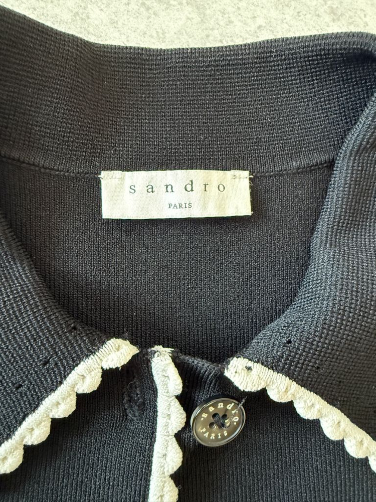 산드로 로고버튼 가디건--3