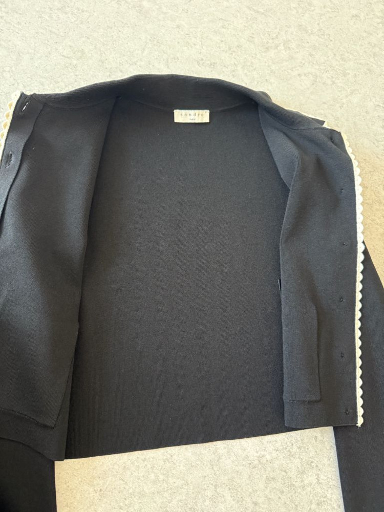 산드로 로고버튼 가디건--5