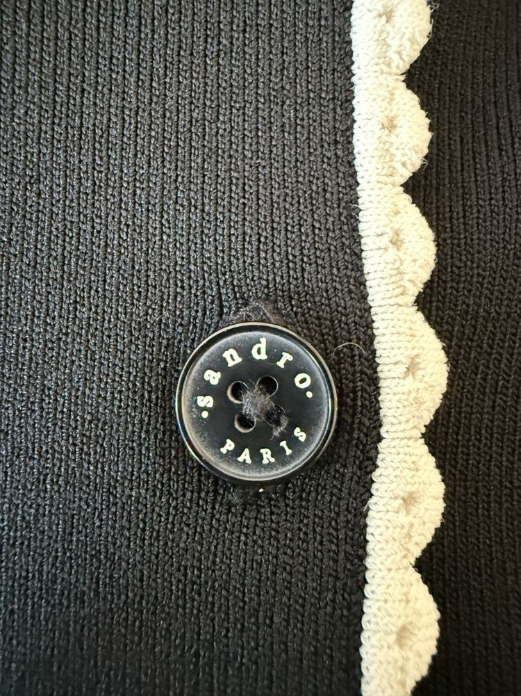 산드로 로고버튼 가디건--9