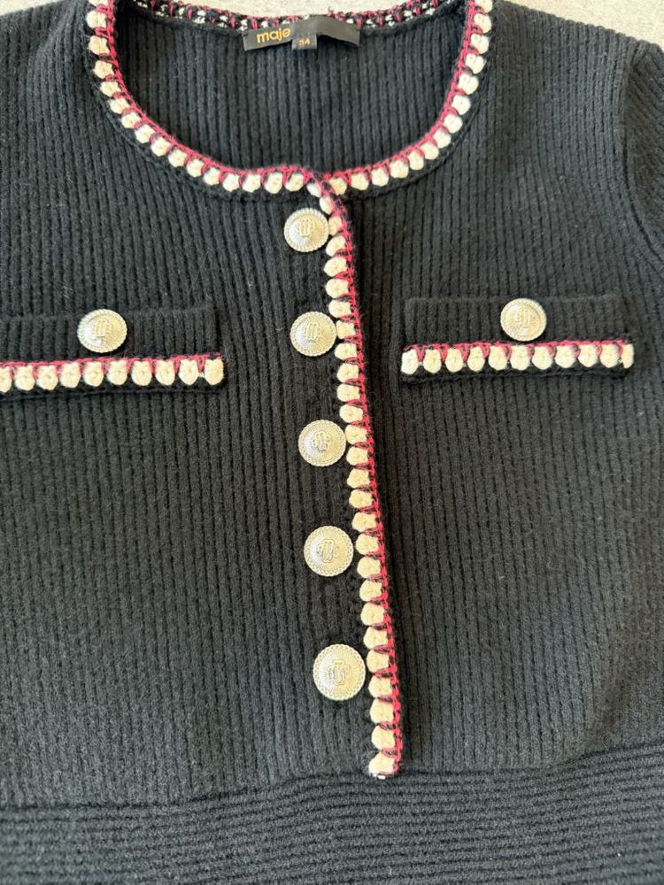 마쥬 니트 원피스 블랙--5