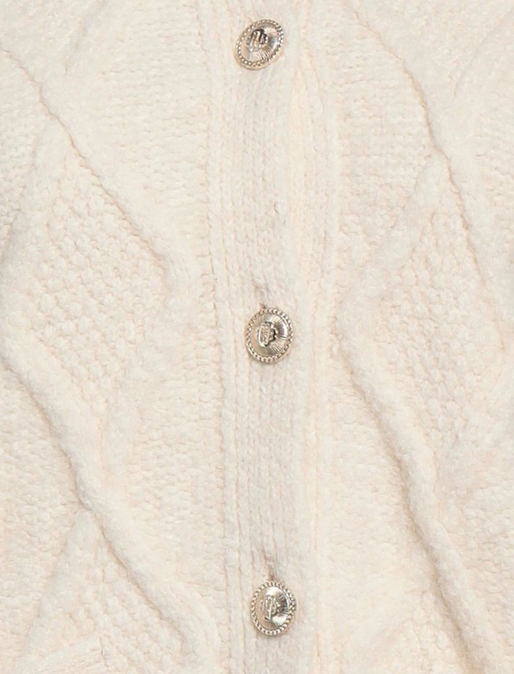 마쥬 금장 로고 버튼 가디건--2