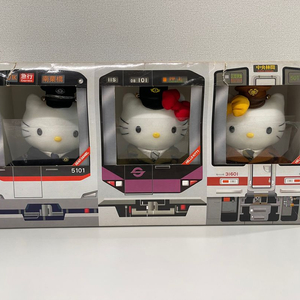 헬로키티 트레인 박스 한정판 인형 세트 고전 이미지