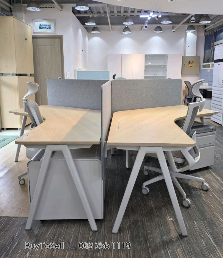 퍼시스 인에이블 120도 책상 3조 SET 대량판매 이미지