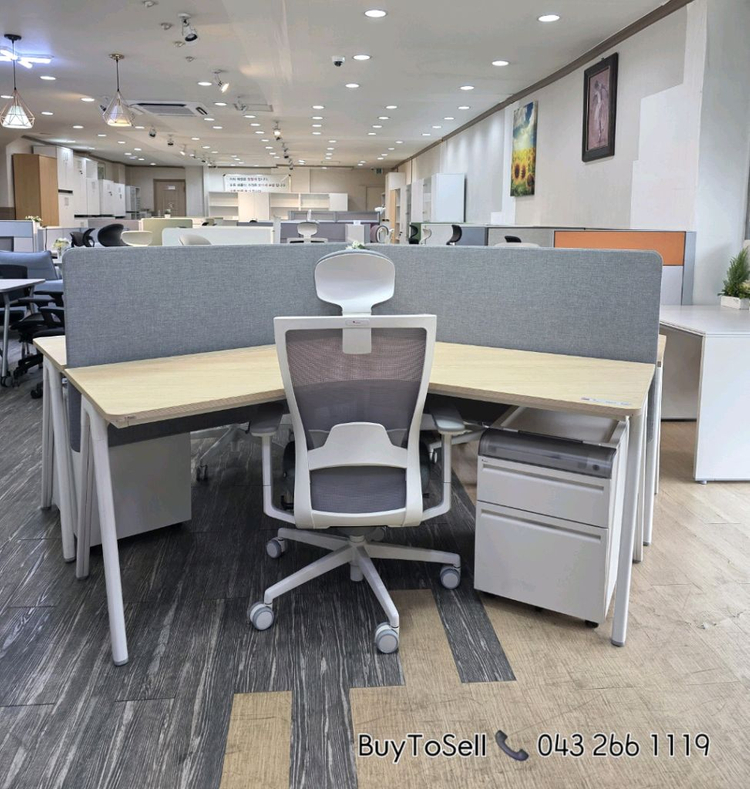 퍼시스 인에이블 120도 책상 3조 SET 대량판매 이미지