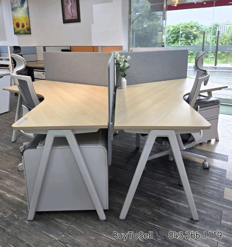 퍼시스 인에이블 120도 책상 3조 SET 대량판매 이미지