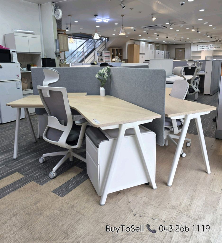 퍼시스 인에이블 120도 책상 3조 SET 대량판매 이미지