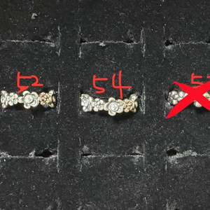 판도라 단종 반지 큐빅꽃 콤비꽃 52호 54호