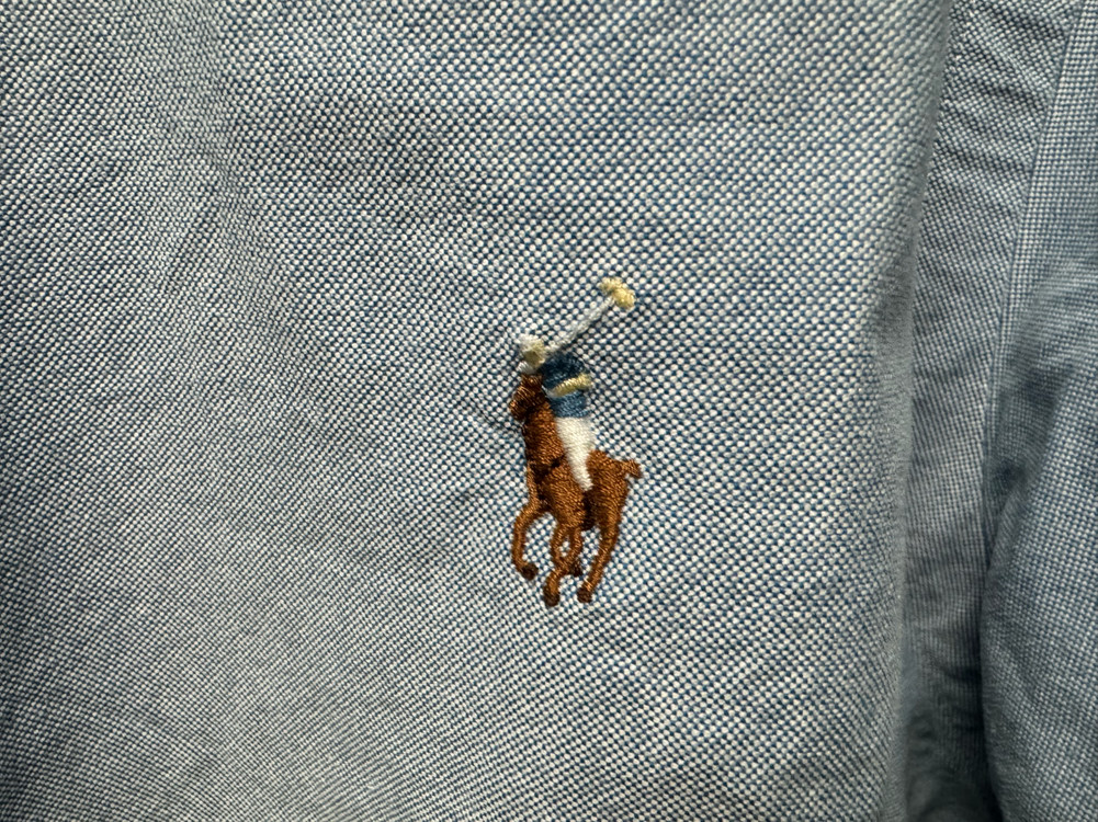 폴로 랄프로렌 커스텀핏 옥스포드셔츠 블루 L사이즈--8