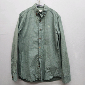 라코스테 로고 깅엄체크 패턴 셔츠 38(M)