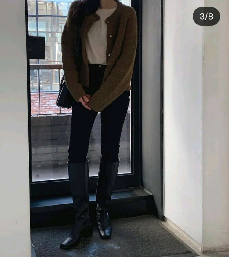 엘로주 하트 부클 가디건 판매해요 이미지