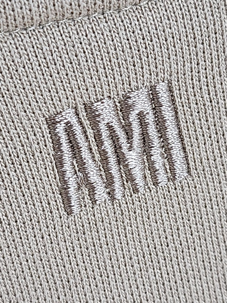 XL 아미 베이지 스몰 하트자수 후드티 A21HJ008 730 이미지