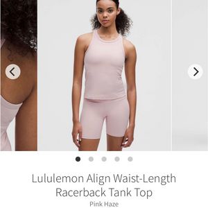 (새상품)룰루레몬 탱크탑 Align Waist Length Racerback Tank