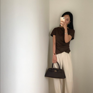 어라운드율 드레이프 티 블랙 S 이미지