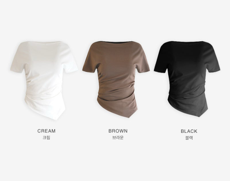 어라운드율 드레이프 티 블랙 S 이미지