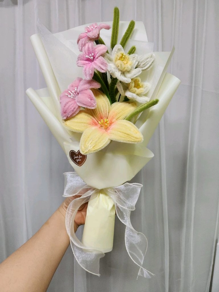 모루 꽃다발 봄꽃 이미지