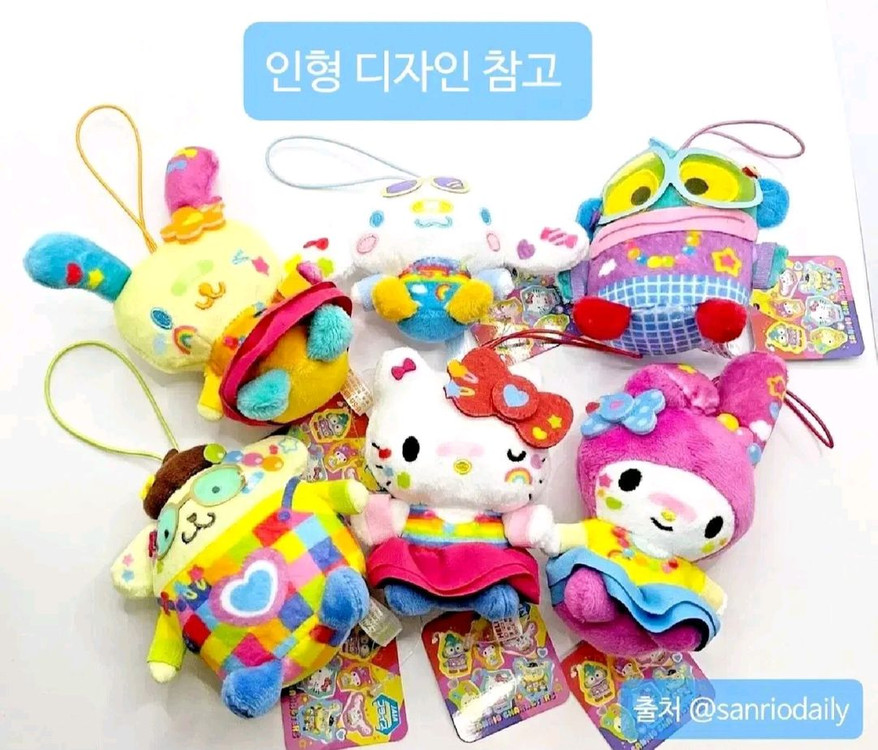 산리오 한정 인형 마이멜로디 마스코트 키링 데코라 팝 이미지