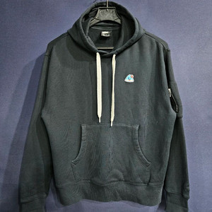 나이키 자수로고 블랙차콜 남성 105 포켓 후드티 이미지