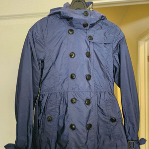 버버리 키즈 후드 트렌치 자켓