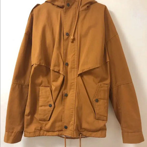 카멜 후드 야상 자켓 바막 점퍼