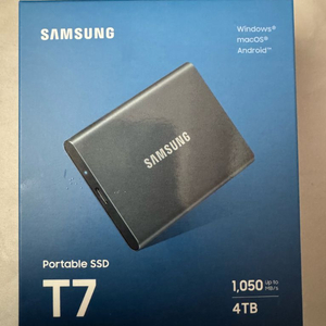 삼성 포터블 SSD T7 4TB 정품 케이스 포함 이미지