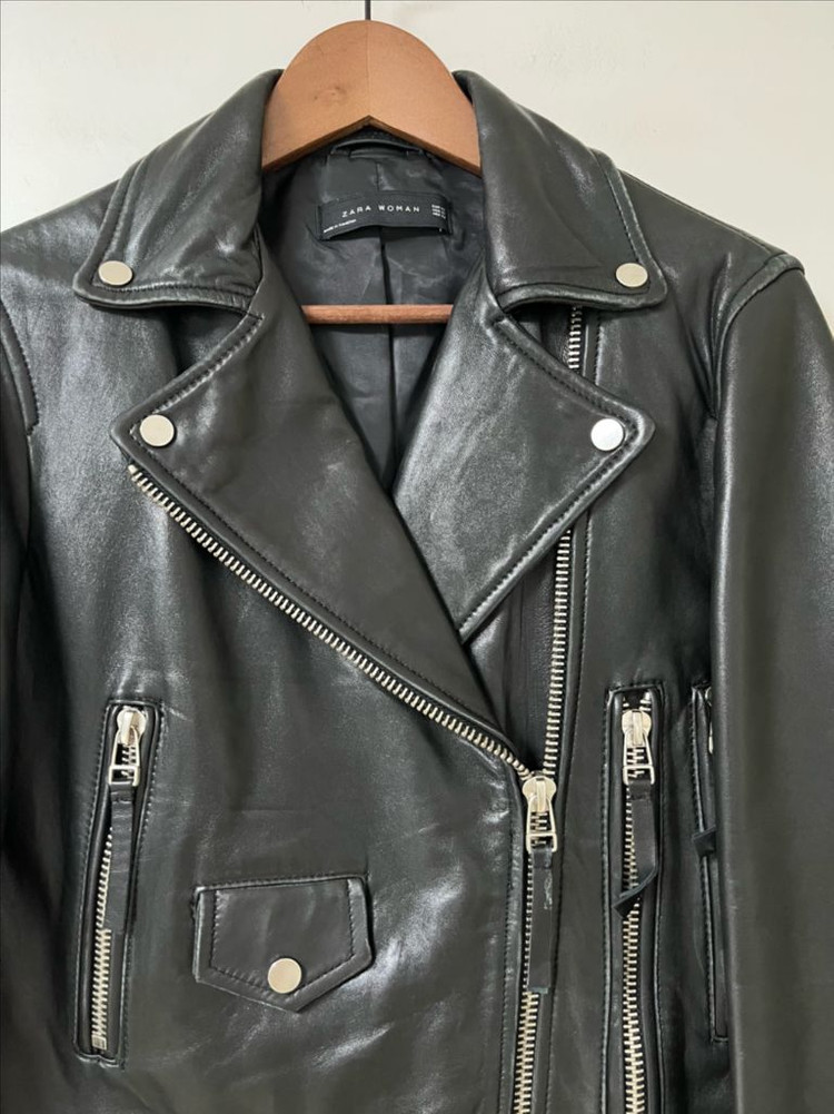 자라 라이더 가죽 자켓 양가죽 이미지