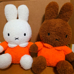 미피 중형인형 주황 토끼 2개 새상품