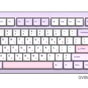 그루브스톤 gv8m 퍼플러 밀키축v2 38g 유무선 키보드 텐키리스 이미지