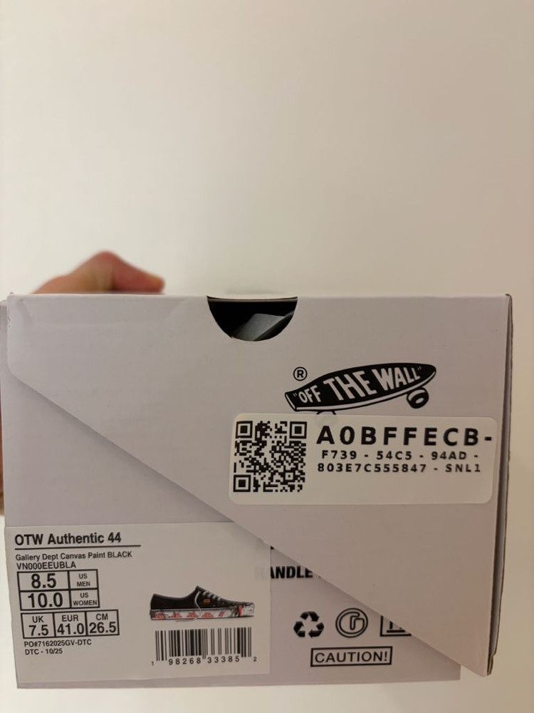 반스 x 갤러리 디파트먼트 OTW 어센틱 44 블랙 반스x갤뎁 265 이미지