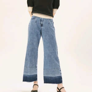 한섬 타임 워싱 블록 데님팬츠