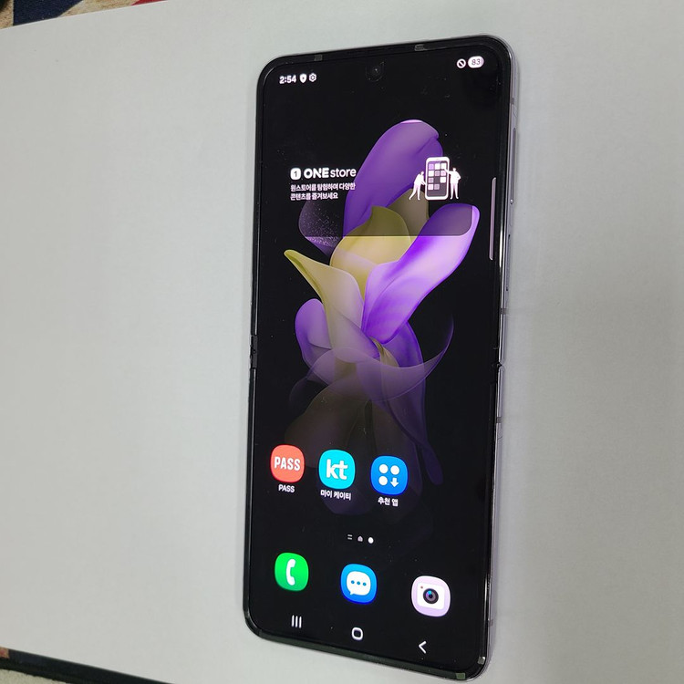 갤럭시 Z플립4 퍼플 256GB KT 센터판 액정 배터리 테두리 새거 044836--1