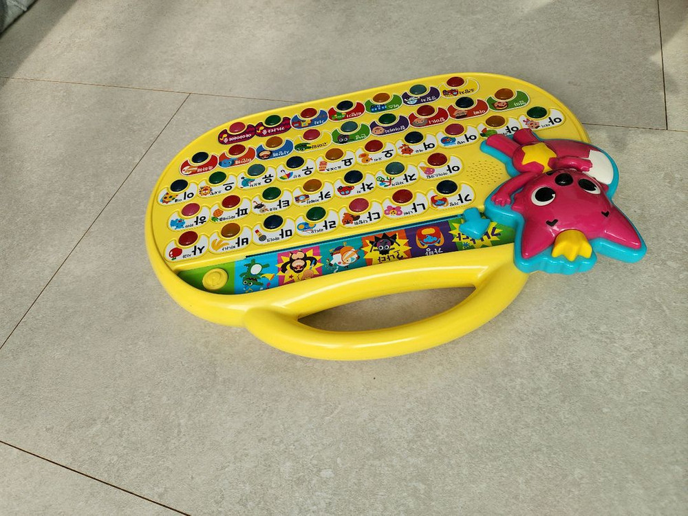 캐릭터 학습용 전자키보드 핑크퐁 교구 한글버스 이미지