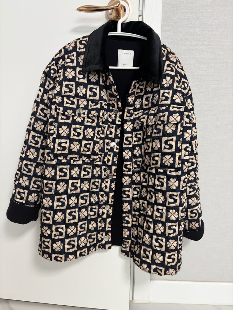 산드로 퀼팅 자켓--1