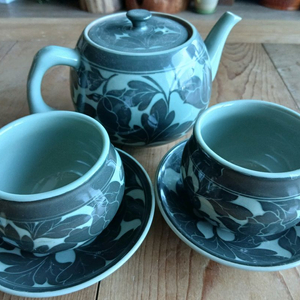 광주요 도자기 차잔 세트 이미지