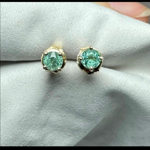 천연 파라이바 투어멀린 원석 14k 이어링/귀걸이(원석 감별서 포함) /토르말린/천연석