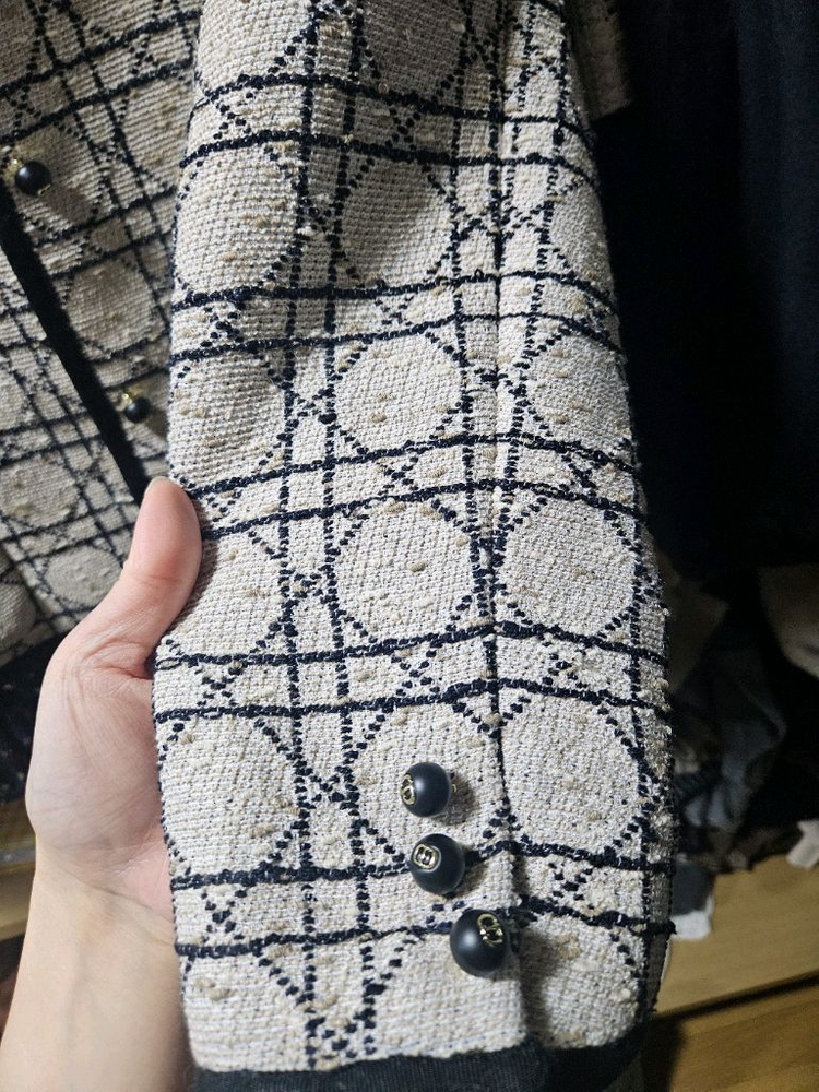 디올 매크로까나쥬 트위드 자켓 스커트--5