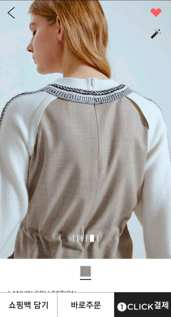 한섬(랑방)니트 블록 드로우스트링 롱 원피스--11